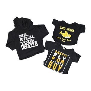 Baby Boy 9M Graphic Tee Bundle | “Mr Steal Your Girl” Hoodie + Funny Onesies